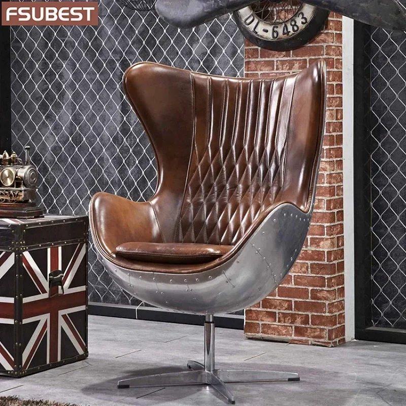 Living Room Chairs Classic Industrial Retro Aluminum Personalization Pub Club Studio Lounge Cadeiras De Sala De Estar Furniture