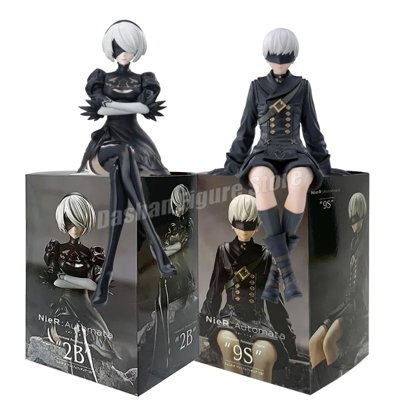 NieR:Automata YoRHa No. 2 figuras de acción tipo B 2B 9S tapón de fideos colección de figuras juguetes YoRHa No. Modelo de 9 figuras tipo S