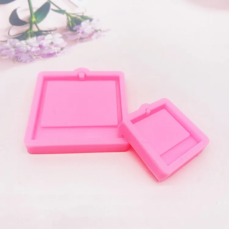 Photo Frame Keychain Epoxy Resin Mold Earring Pendant Silicone Mould DIY Crafts Polymer Clay Jewelry Necklace Mold