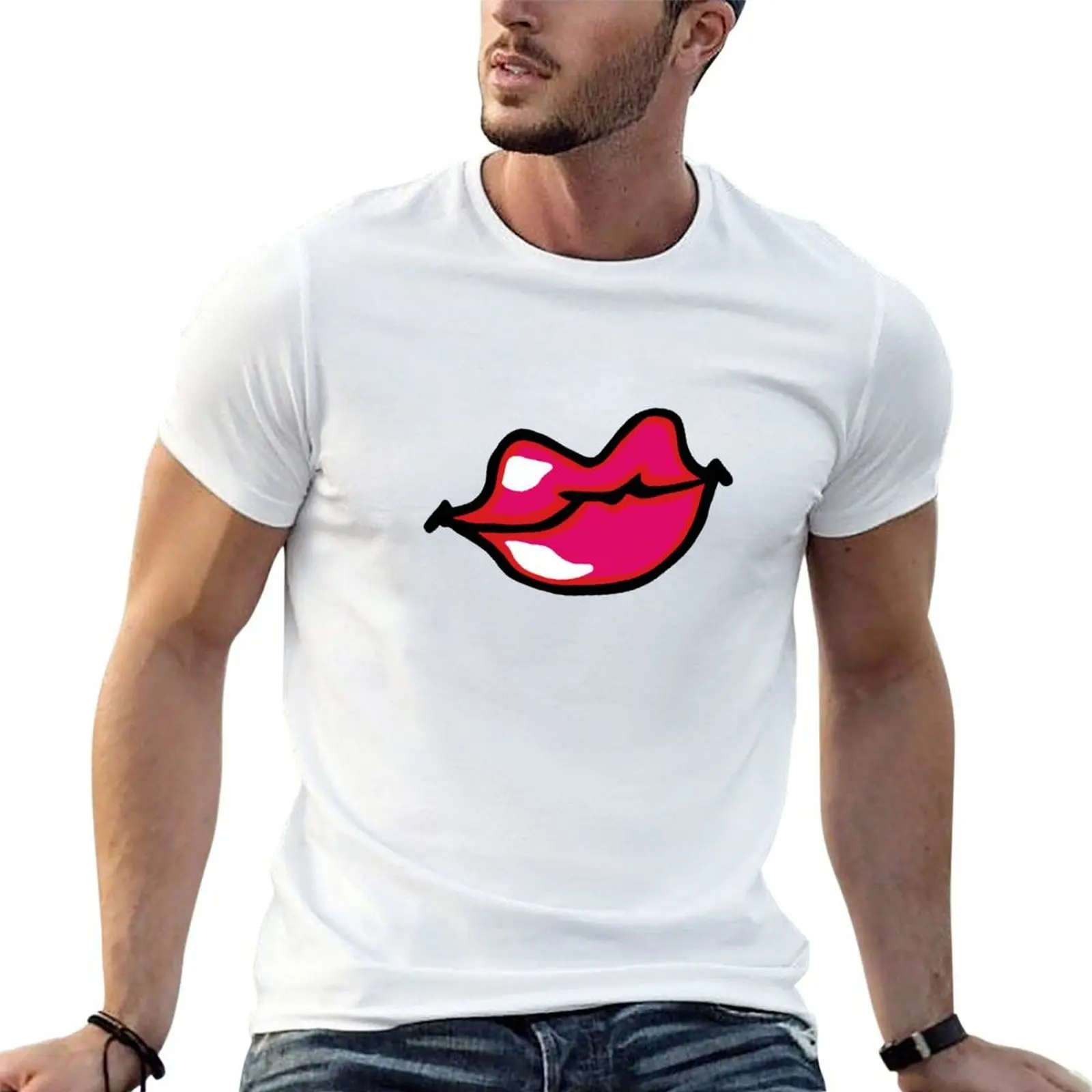 Kian Lawley YEUX Lips (sticker and more) T-Shirt valentines clothes Blouse men clothing