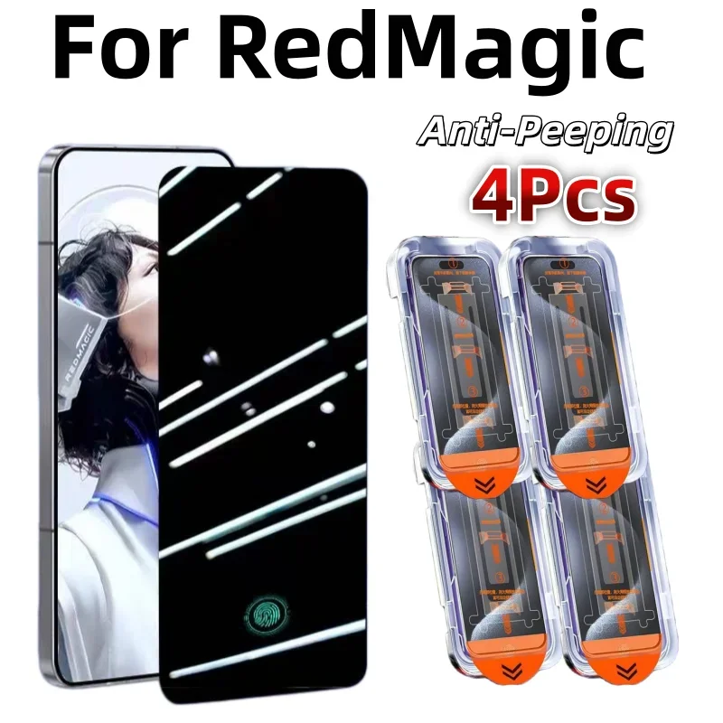 5Pcs 9H Anti-Spy Tempered Glass Screen Protector for RedMagic 8 9 10 11 Z50 Z60 Z70 Series, Shockproof, Bubble-Free & Dustproof