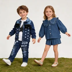 Fashion Three-Piece Spring Autumn Toddler Baby Boys Sports Suits Children Casual Clothes Sets Denim Clothing For Kids Tracksuits