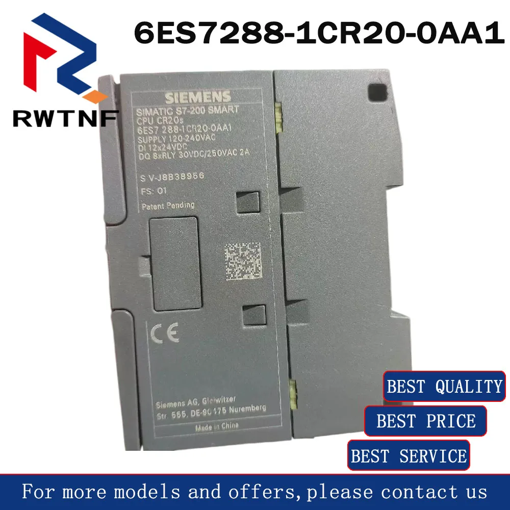 

Brand New Genuine 6ES7288-1CR20-0AA1 SIEMENS S7-200 SMART CPU module,100% original warehouse stock