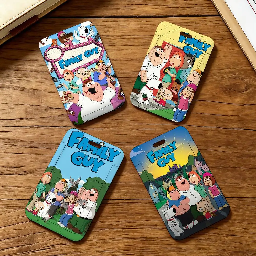 Animation F-Family G-Guy-ES Funny Work lanyard with ID card holder employee badge and office work permit case