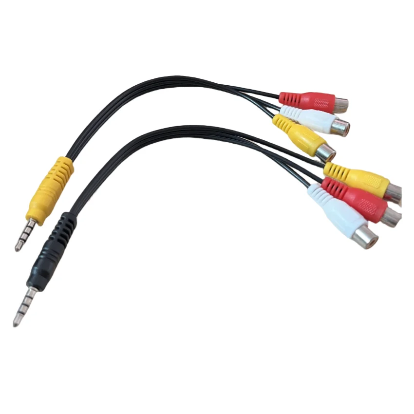 

1PC 3.5MM To Jack 3 RCA female Cable Video Component AV Adapter Cable For TCL TV Red White And Yellow Female