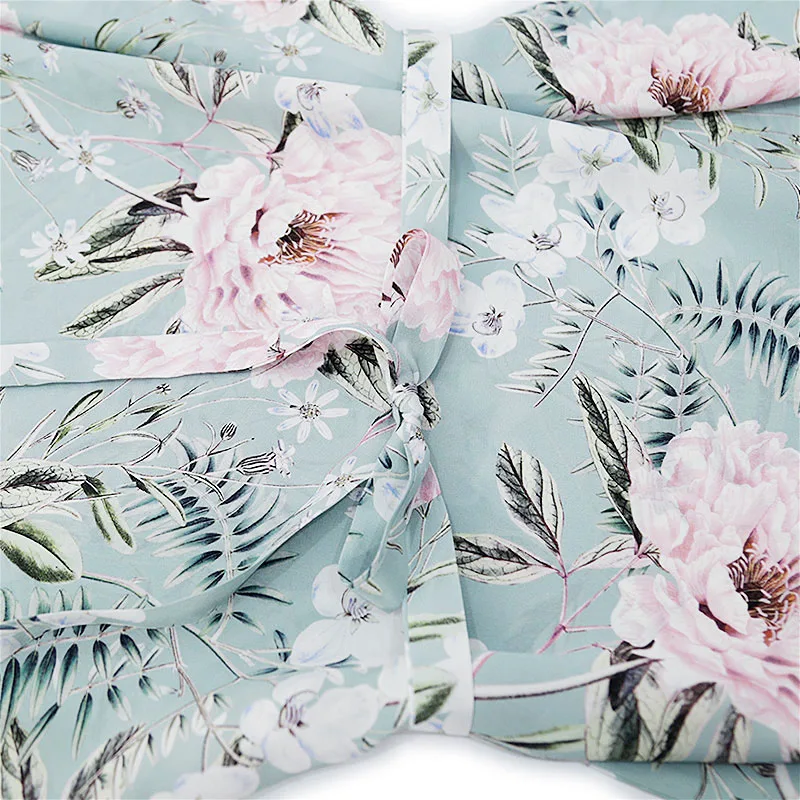 فستان سترة أنيق من BirdTree-Silk مزدوج الكريب، رقبة على شكل V وطبعة زهور برباط، فستان حفلات مزاجي للنساء، ربيع 2026 D5D560CC #6