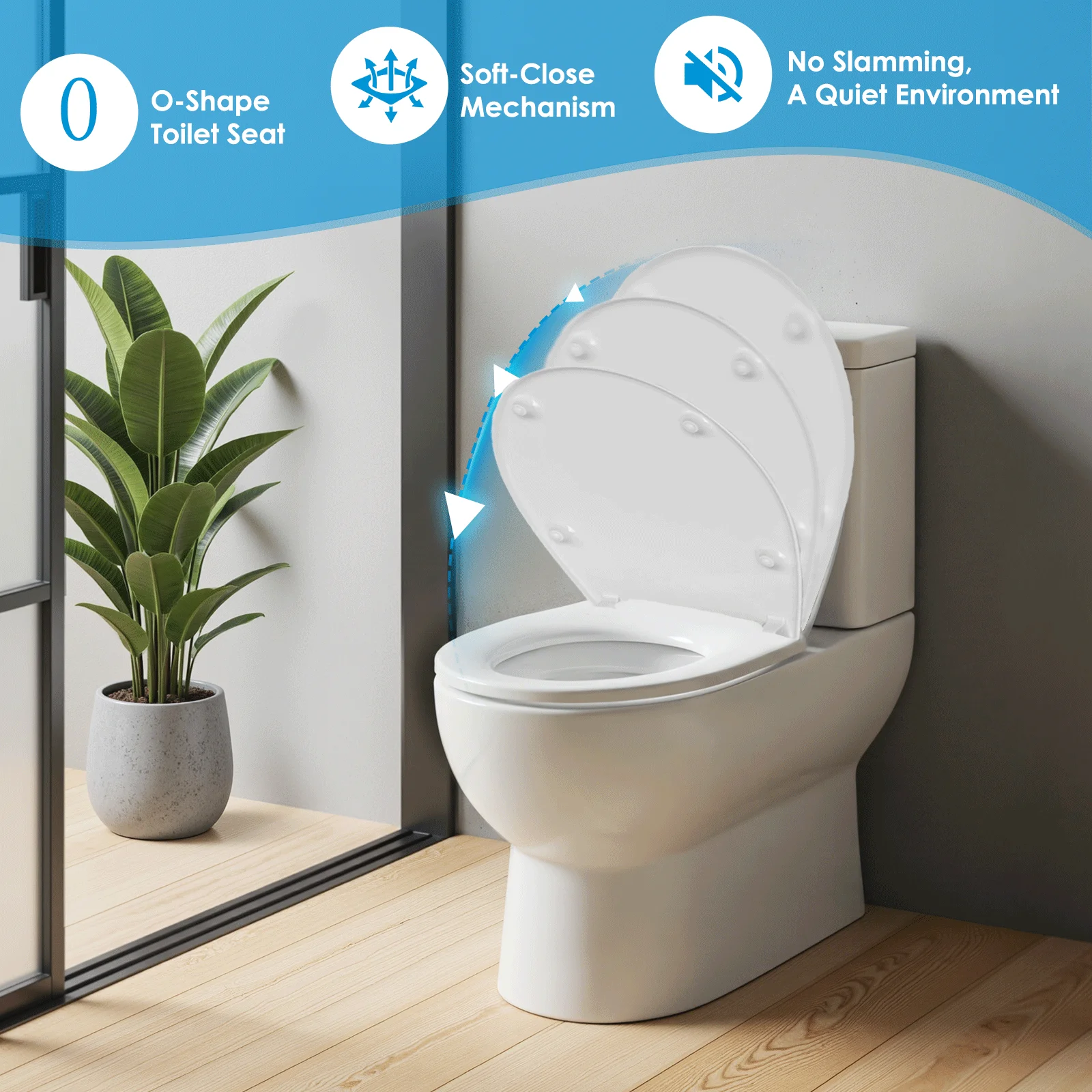 

Sainos Duroplast Wc sitz mit Grundkautomatik Toilettendeckel mit Soft-Close Toilettensitz mit Toilettensitze для Badezimmerteile