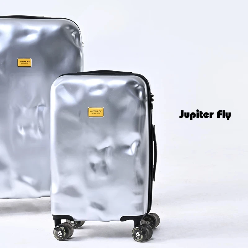 JUPITER FLY Brand 28 Inch Suitcase with TSA Lock, Stylish Vintage Grunge Luggage, Italy Design Broken Zipper Distressed Style