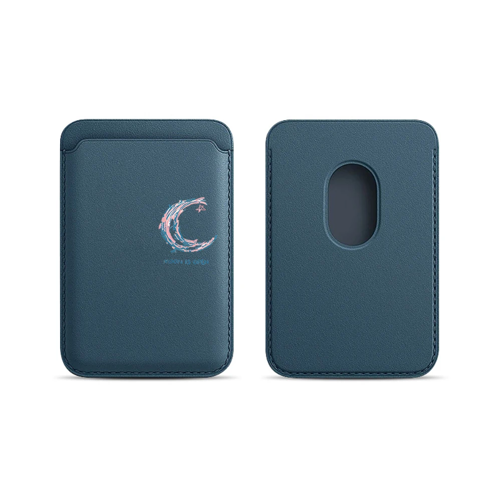 Minimalistisches Kunst-Mond-Leder-Kartenetui, Telefonkartenhalter für Magnetische Hülle, Geeignet für alle iPhone Magsafe Karten-Handyrückseiten-Taschen – Detail 7