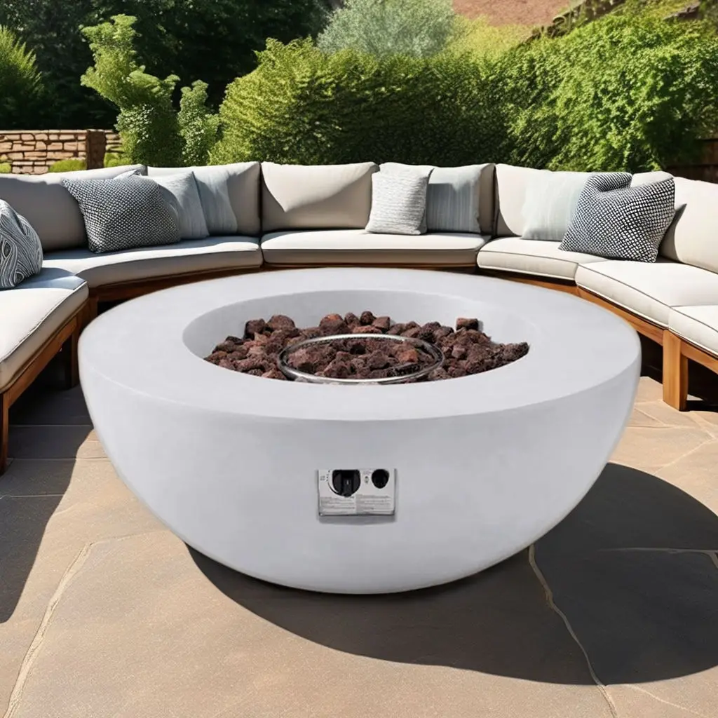 

Открытый патио, сад, задний двор, вечеринка, газовая костра, костра, круглая газовая костра