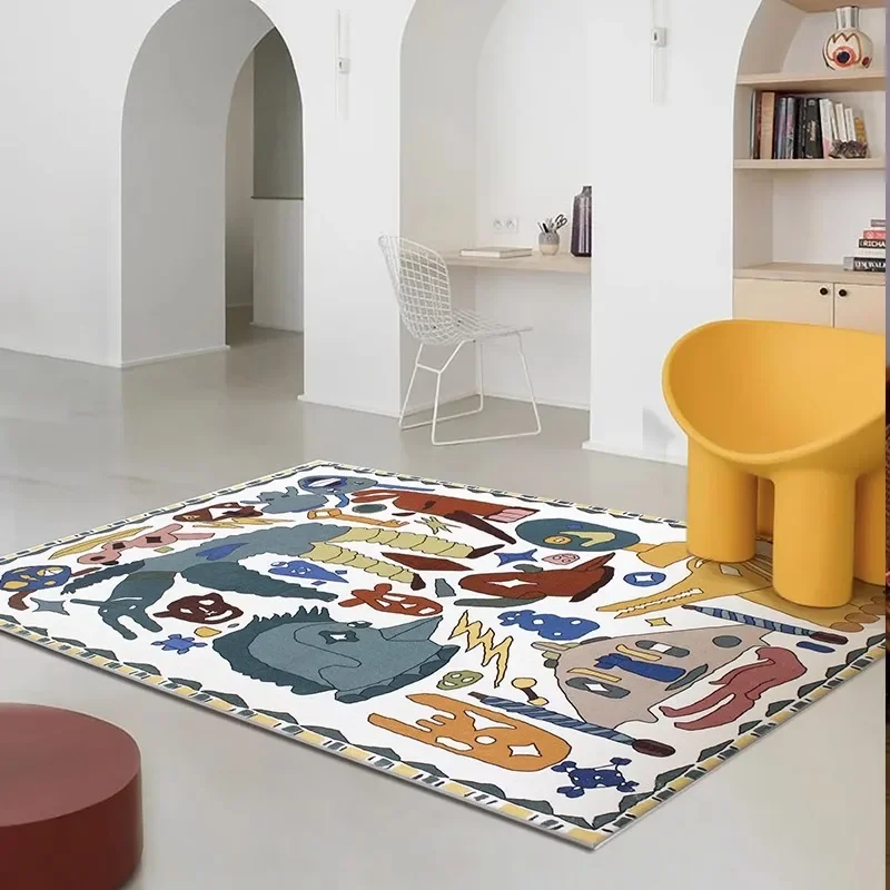 Circus Abstract Living Room Carpet Cartoon Children's Room Decorative Floor Mat Cute Home Bedroom Bedside Game Rug Tapis Ковер