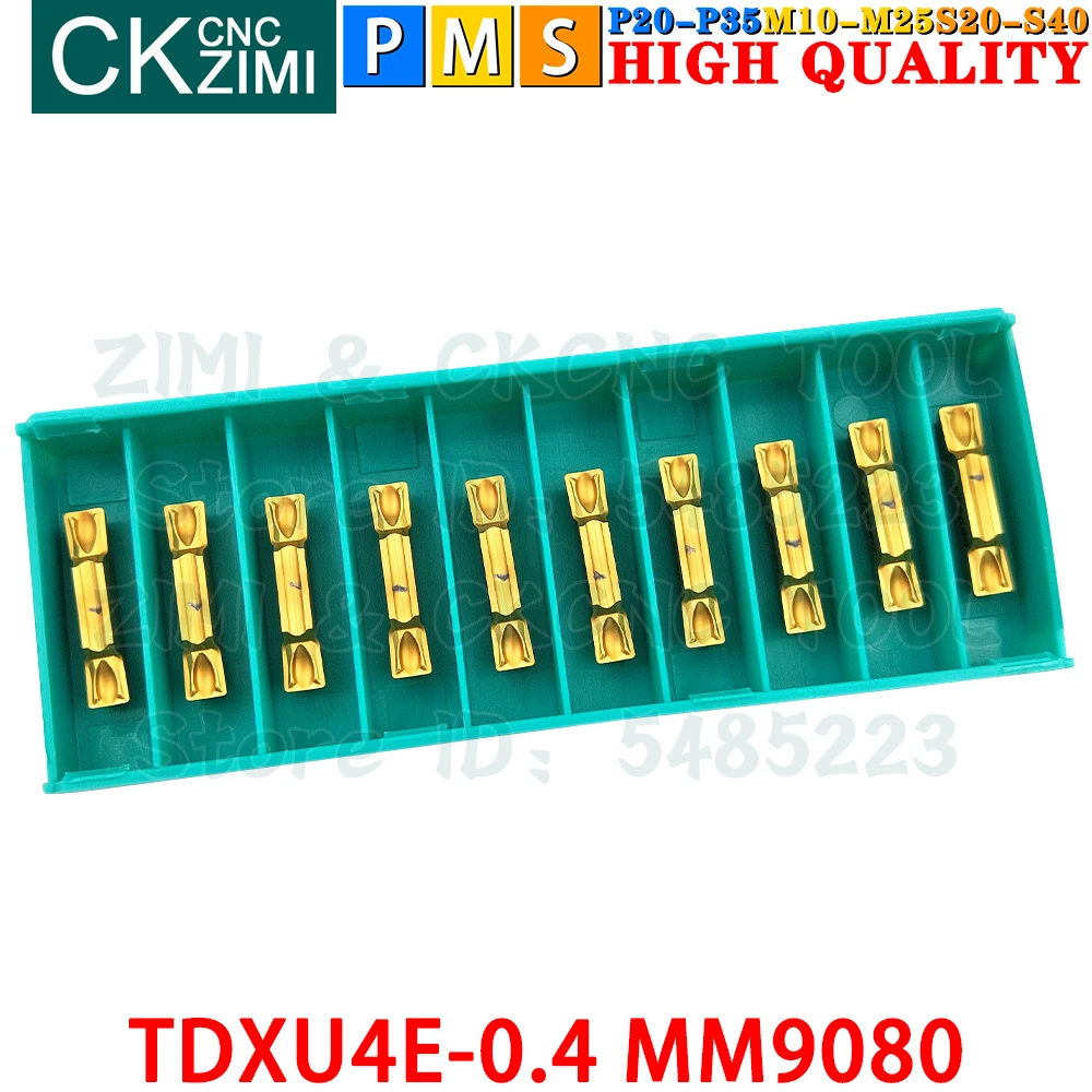 TDXU4E-0.4 MM9080 TDXU4E 0.4 Carbide Inserts Cutting Grooving Inserts Tools TDXU CNC Parting Metal Lathe Milling Turning Tools