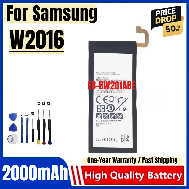

EB-BW201ABE для Samsung W2016, аккумулятор для мобильного телефона, высококачественная сменная батарея большой емкости с инструментами