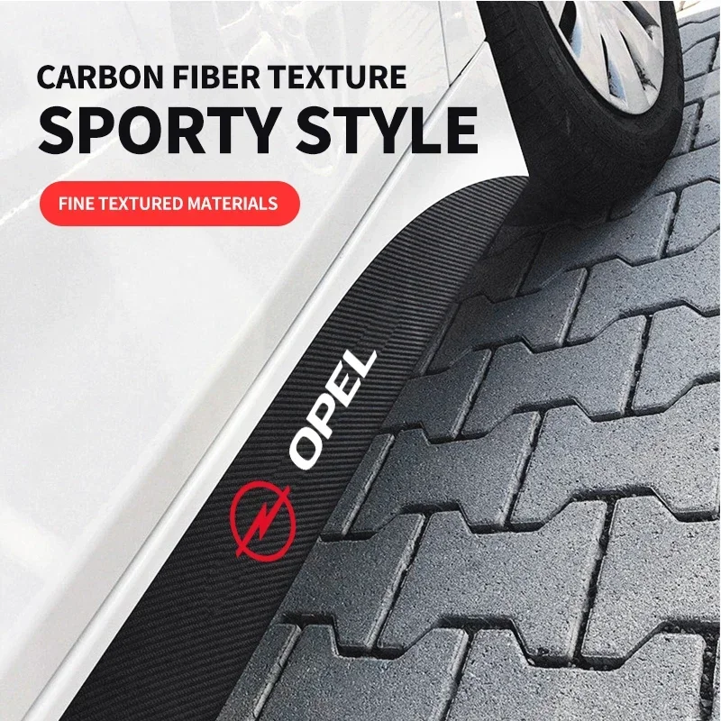 2pcs Car Door Side Skirt Sill Stripe Carbon Decals Accessories For Opel Insignia Astra G J F K Vectra C H Corsa C B D Omega - view 2