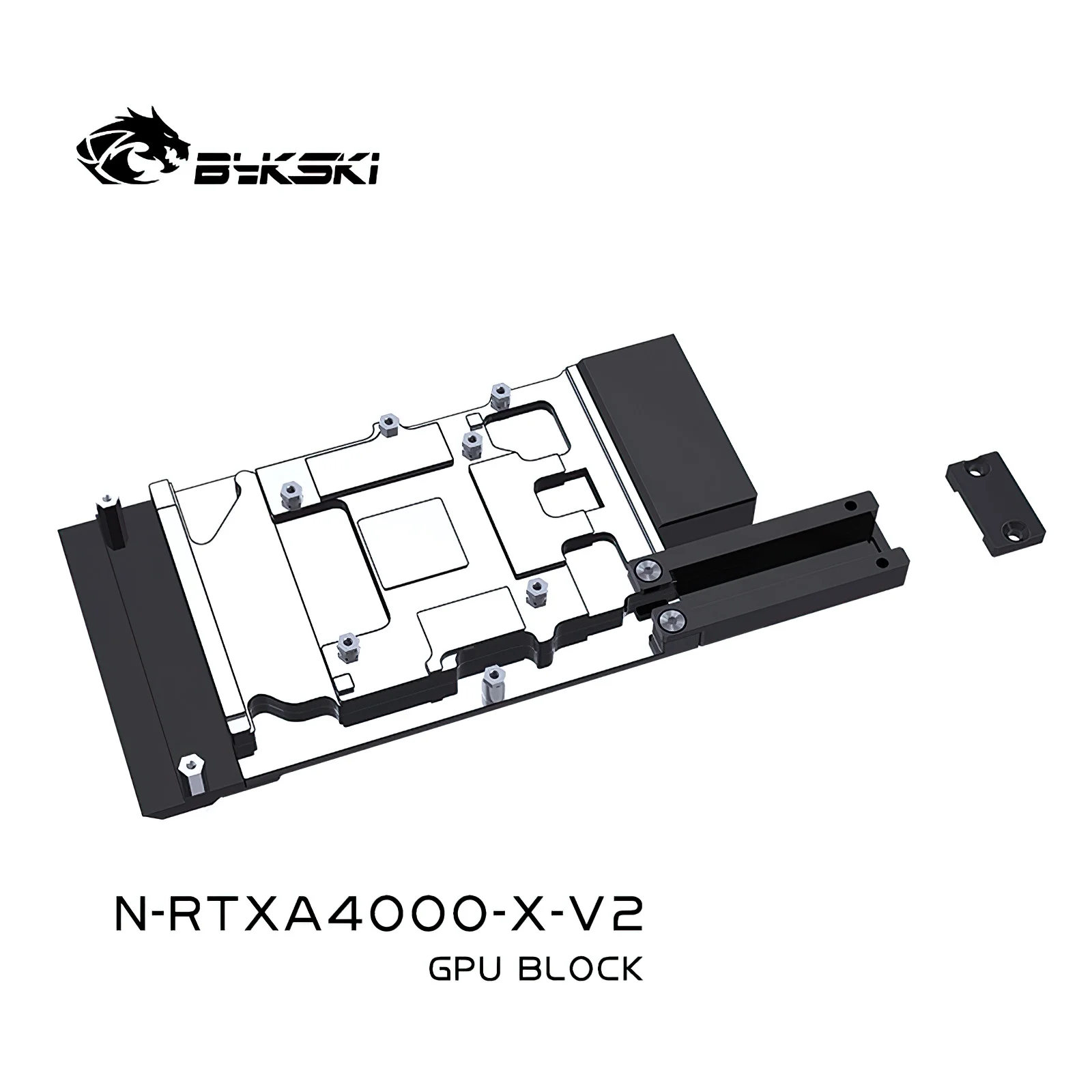 Bykski Cobertura Completa Todo Metal GPU Block Cooler para Leadtek RTX A4000 N-RTXA4000-X-V2