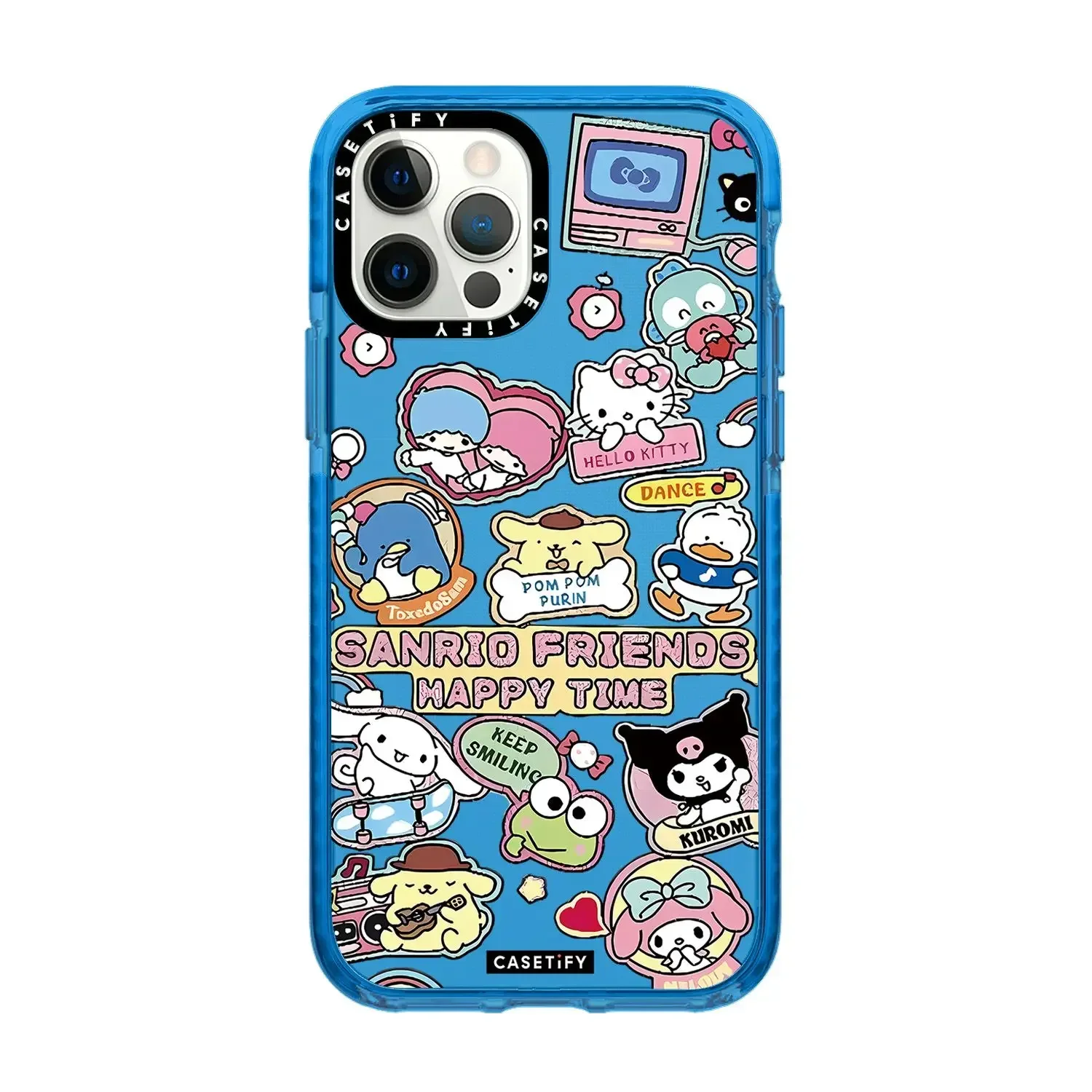 Custodia per iPhone Kawaii Sanrio Cartoon Pochacco Cinnamoroll Pom Pom Purin Custodia protettiva morbida in plastica per IPhone16 15 14 13 12promax