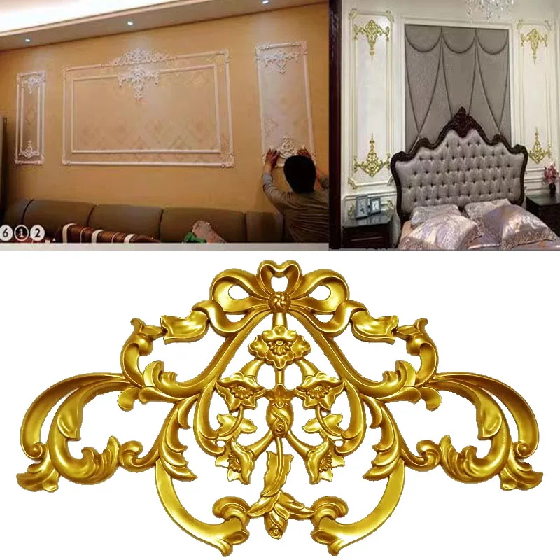 European-style corner flower ceiling decorative corner flower PS corner flower decal imitation gypsum PU corner flower hollow ca