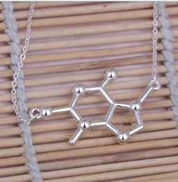 N301 fashion necklaces for women and men,Dopamine molecule chemical pendant necklace,personalized Science students necklace