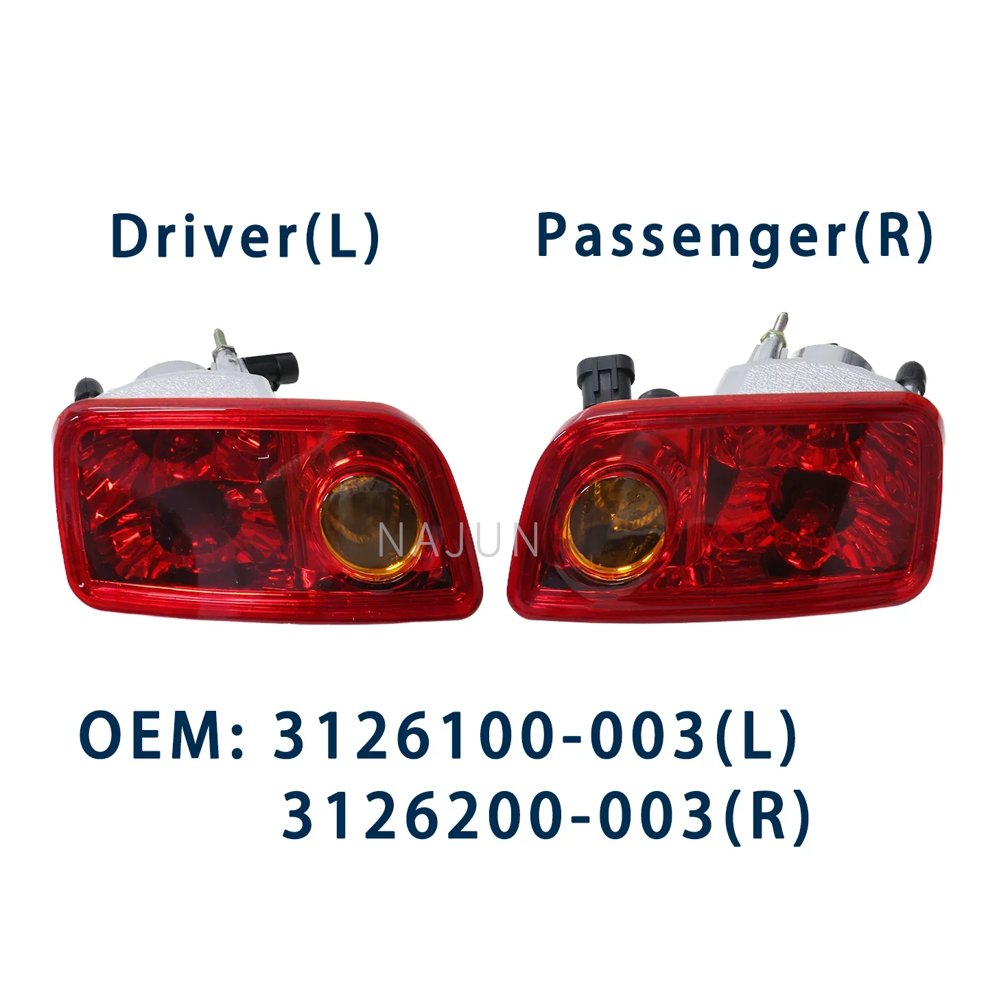 Golf Cart Parts EAGLE Rear Tail Light Assembly for EAGLE Golf Cart Driver Passenger OEM 3126100-003 3126200-003