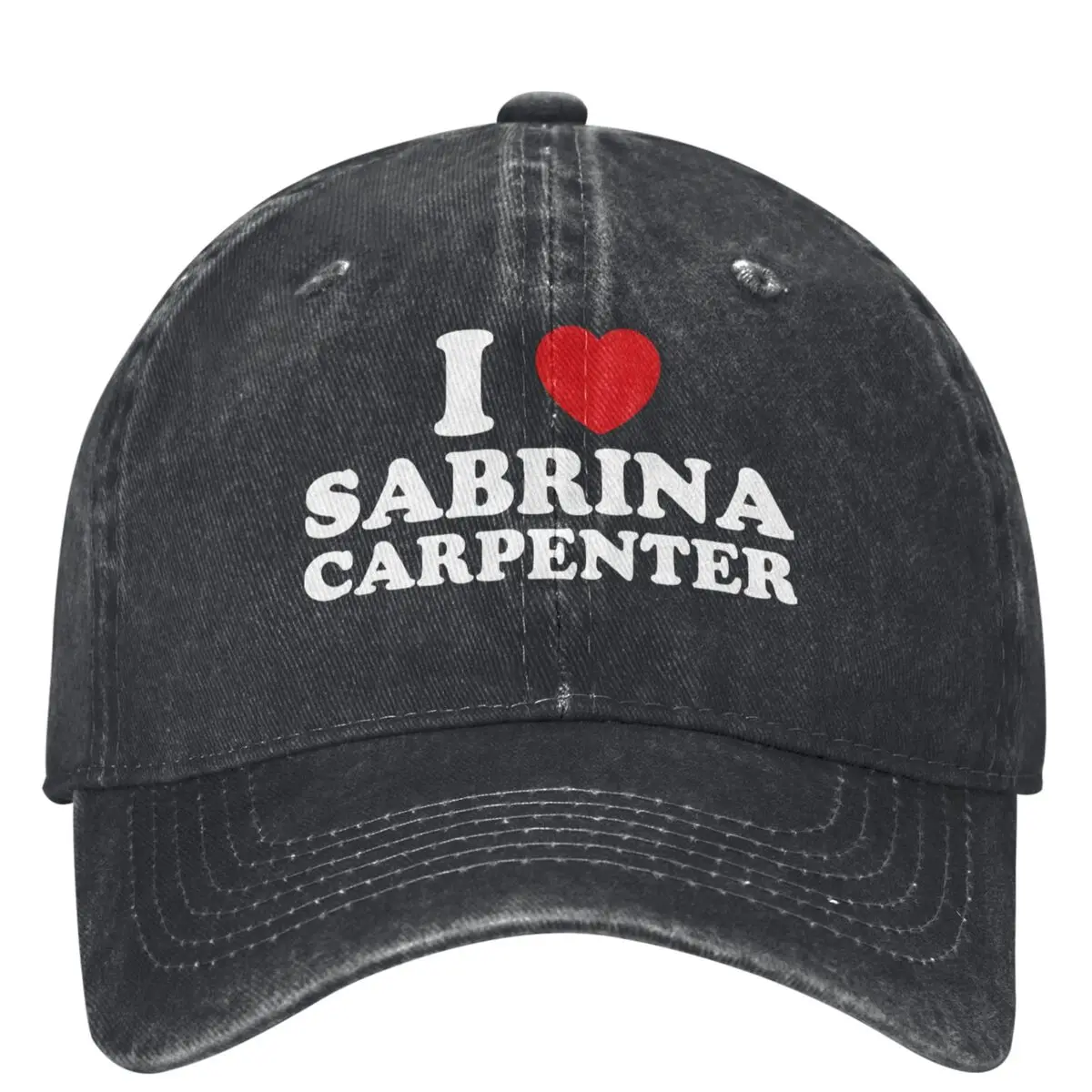 I Heart Sabrina Carpenter Merch Men Women Baseball Caps Distressed Washed Hats Cap Vintage Outdoor Running Golf Snapback Cap