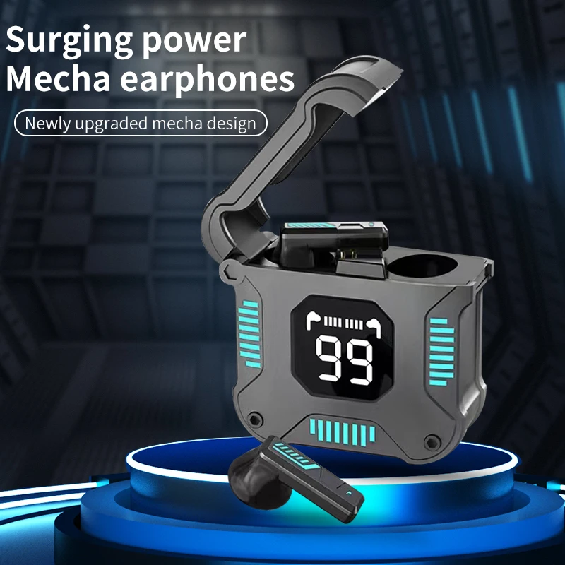 

New M59 hardcore mecha gaming wireless Bluetooth 5.3 earphones with low latency calls and high sound quality in ear headphones