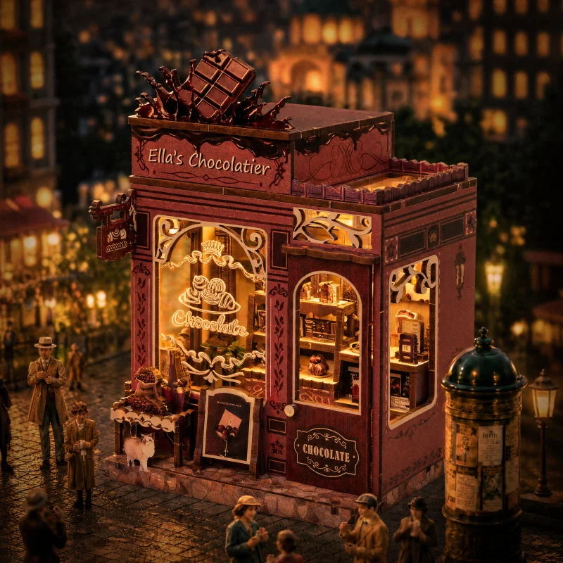 Doll House Wooden Miniature Kits Furniture Dollhouse Furniture Handmade Model  Toys Case Christmas New Year Gift Birthday Giftsr