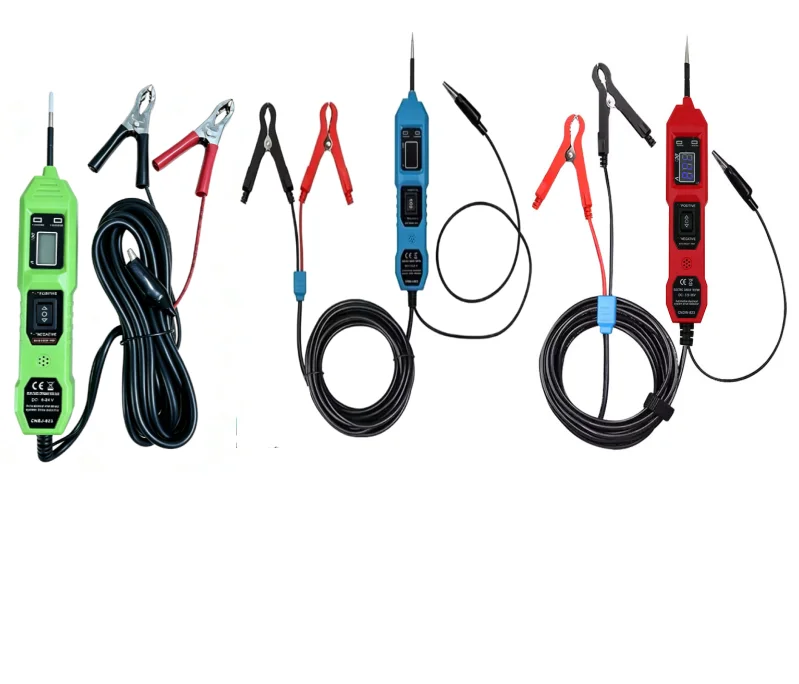 Power Circuit Probe Tester 6-24V DC, Car Voltage Tester with LCD Display & Overload Protection