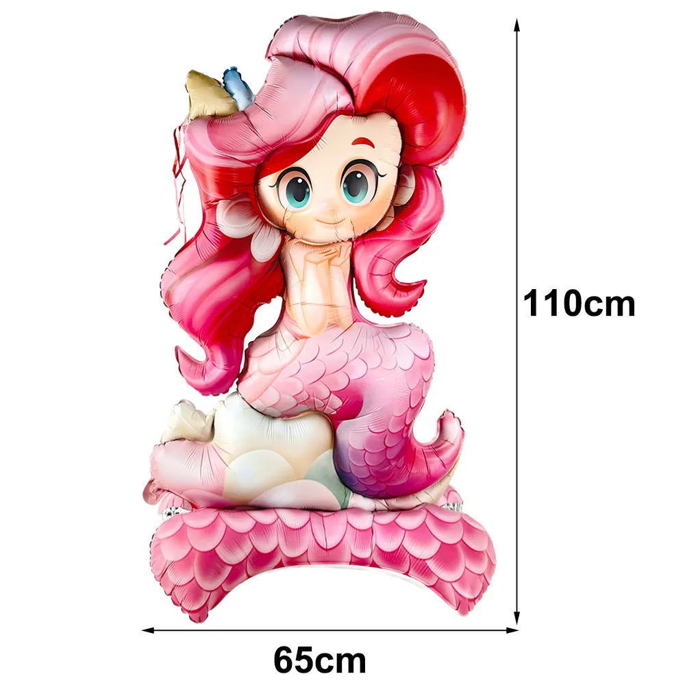 Meerjungfrau Geburtstagsparty Tischgeschirr Teller Becher Servietten Happy Birthday Banner Ballons Set für Mädchen Unterwasser-Party Dekorationen – Detail 3