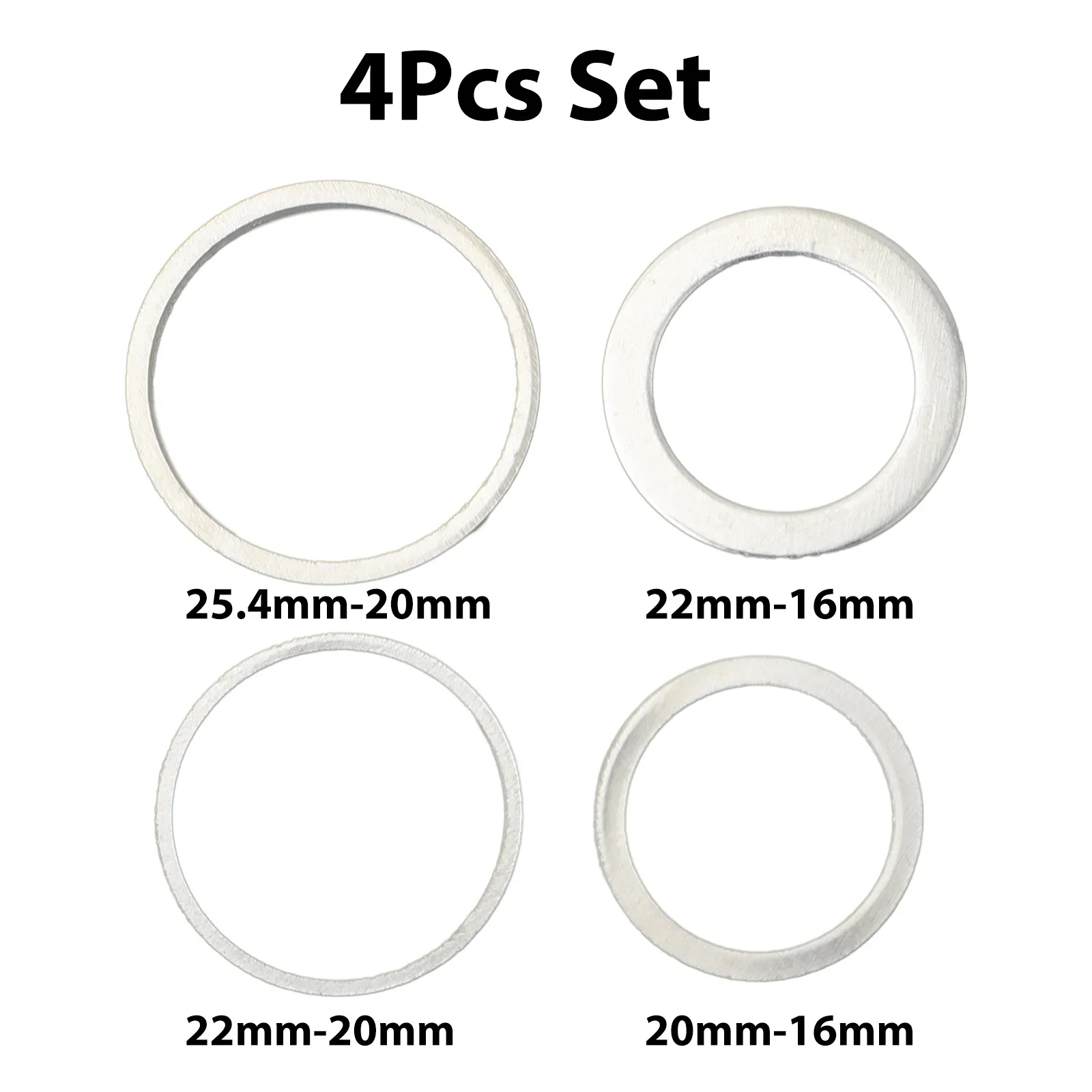 

Circular Saw Ring Reduction Ring Replacement Silver 4 Sizes 4Pcs Conversion Ring High Quality Useful Brand New