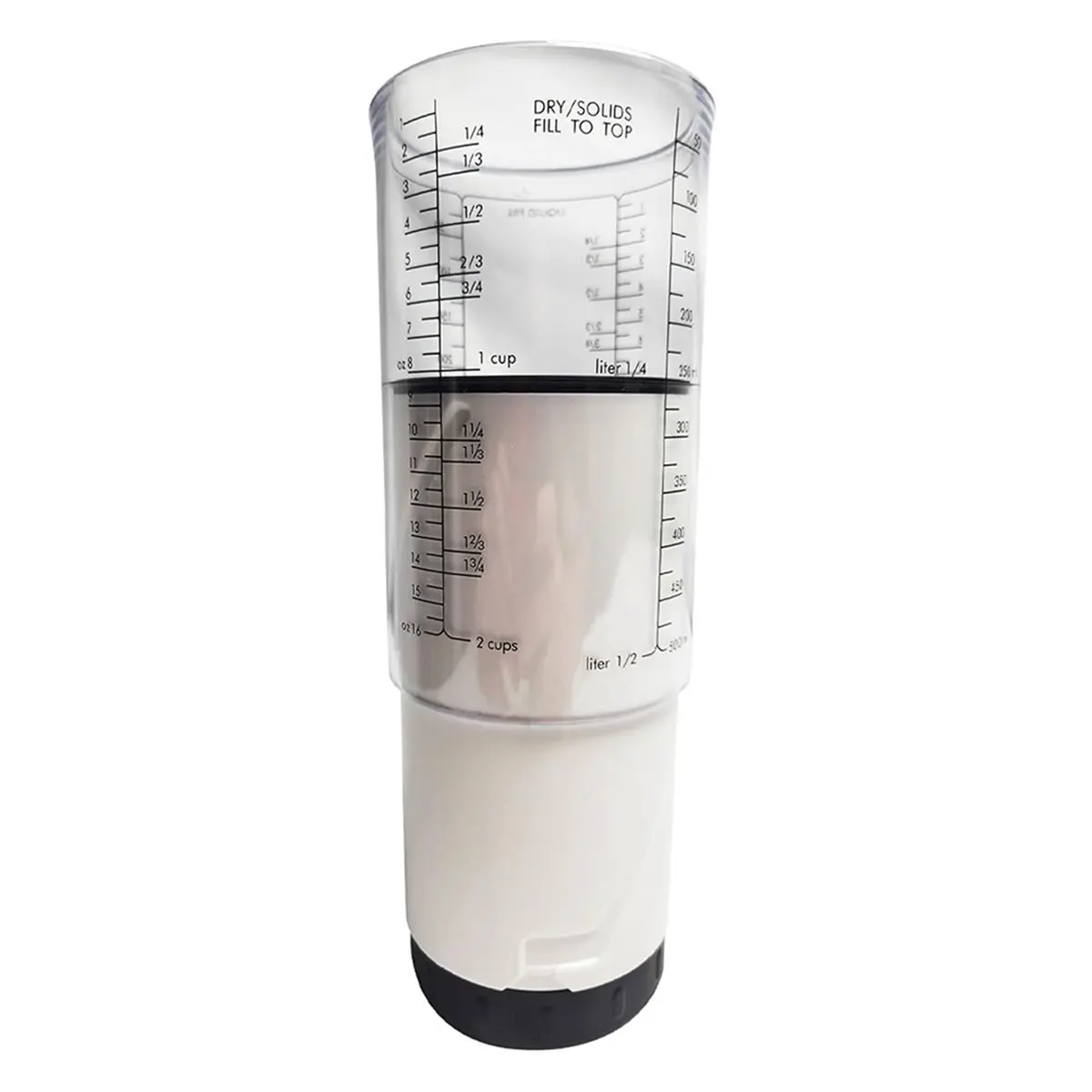 ABZT Adjustable Measuring Cup 1/8 to 2 Cup Plunger Measuring Cup Baking Measuring Cup Without Waste