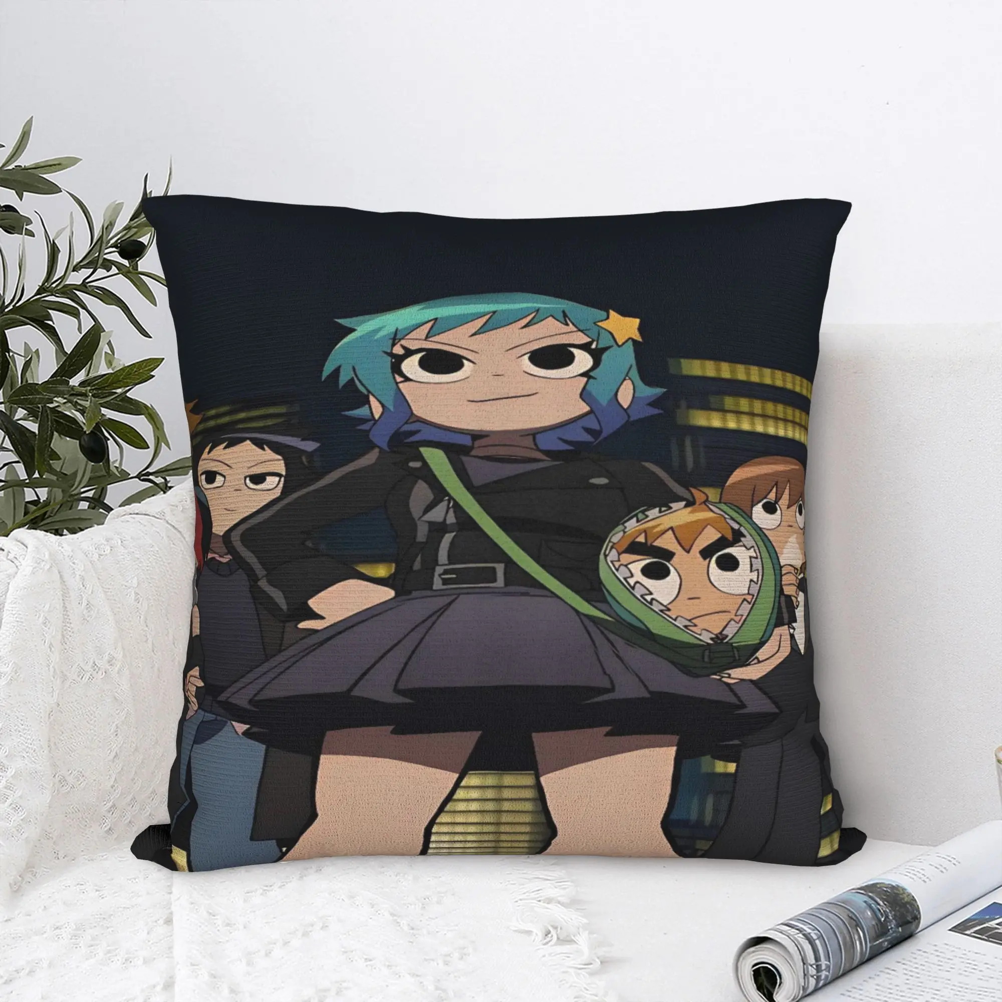 Scott Pilgrim vs. the World Printing Pillowcases Cushion Cover  Pillow Covers Soft and Sweet Chair Decor Zippered Multi Size