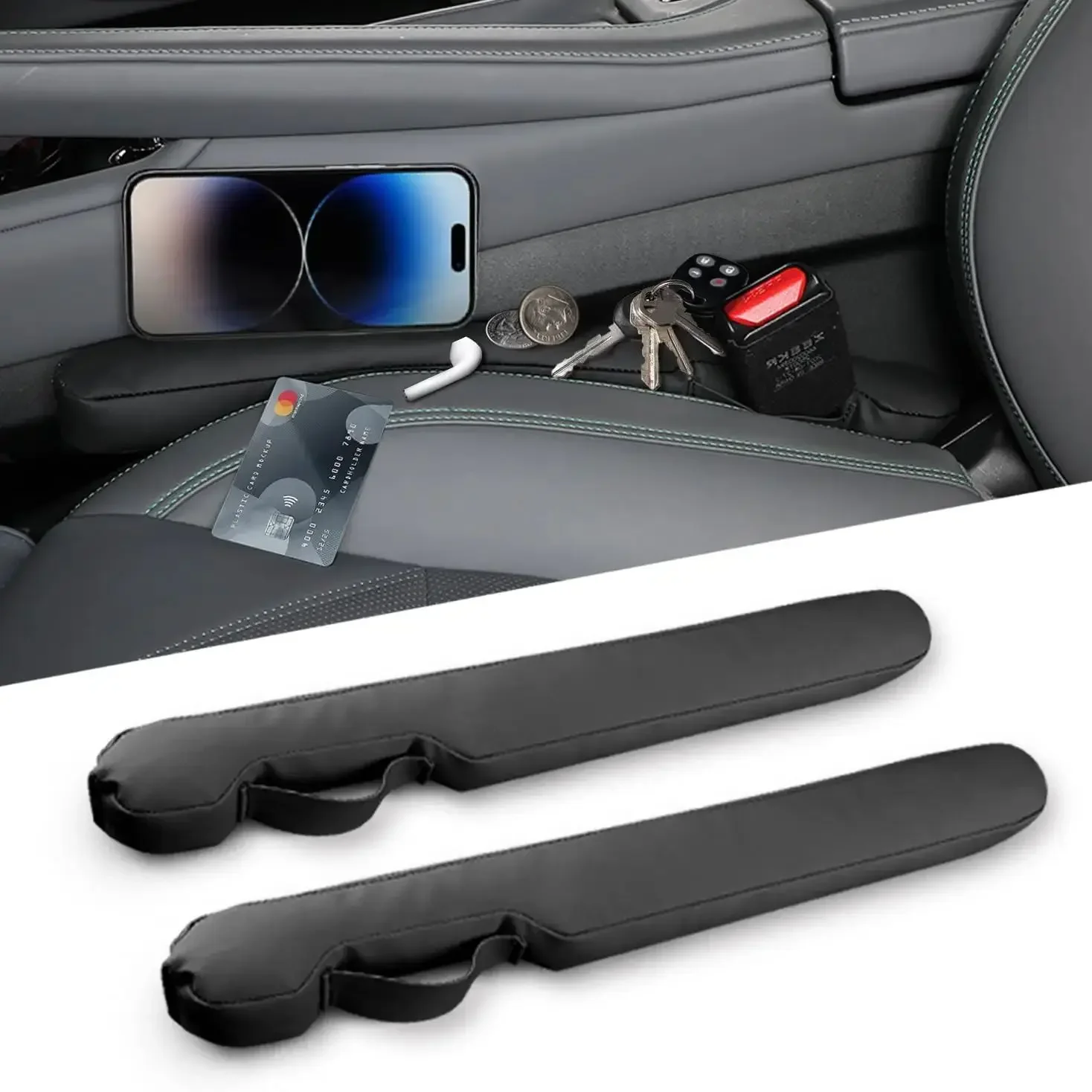 

PU Car Seat Gap Filler Universal Automobile To Block The Gap Between Seat and Console Stop Things From Dropping Car Supplies