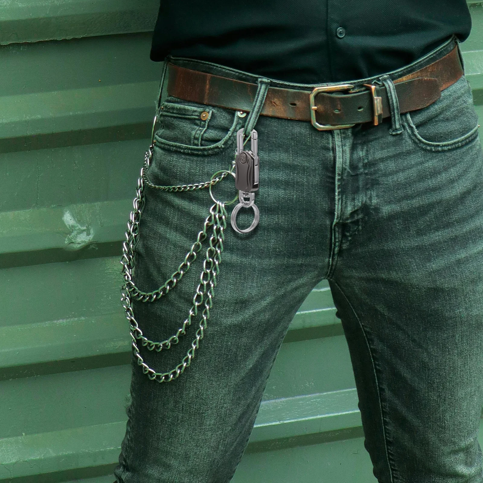 3 Stück kreativer Metall-Schlüsselanhänger Fidget – rotierender Spinner-Schlüsselanhänger – Retro-Taschenanhänger für Handtasche, Geldbörse, Outdoor-Pendelzubehör