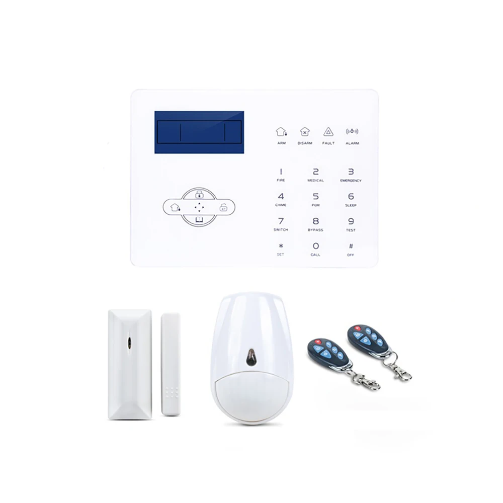 Wireless Security Alarm System Touchscreen 433MHz 868MHz GSM PSTN with PIR Motion Detector Door Magnetic Sensor Remote Control