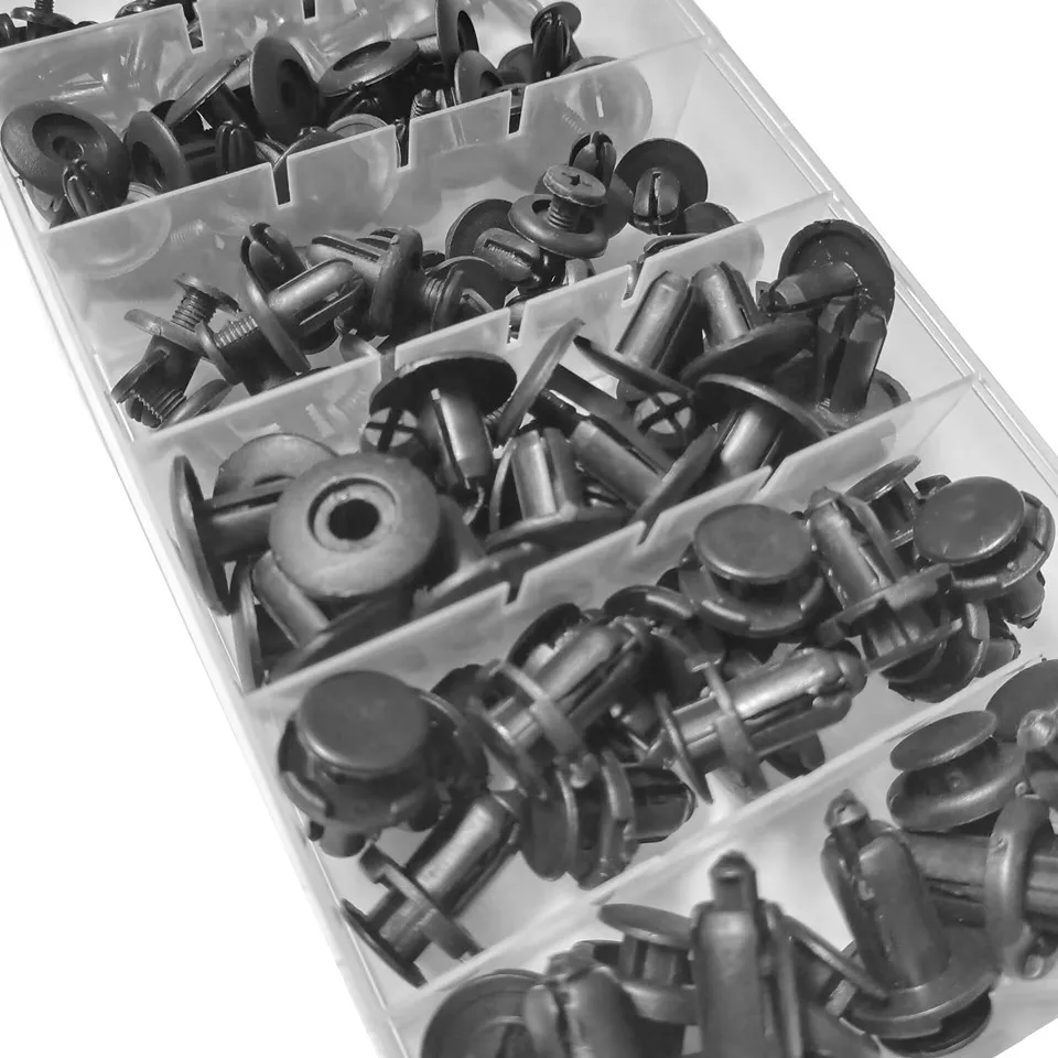 8mm 6mm 7mm 5mm 9mm 10mm Car Bumper Box Fastener Clip Universal Auto Mudguard Plastic Screw Rivet Bag Packed Clamp