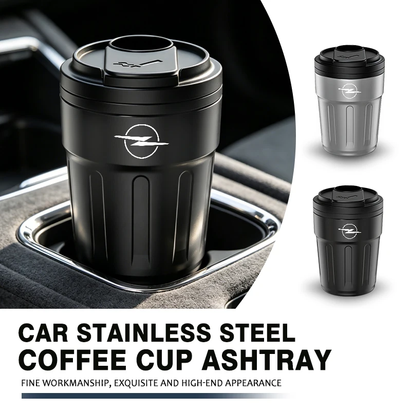 For Opel Car Mounted Coffee Cup Style Ashtray Auto Interior Accessories OPC Astra J H G K Insignia Corsa D B E Mokka Vectra B