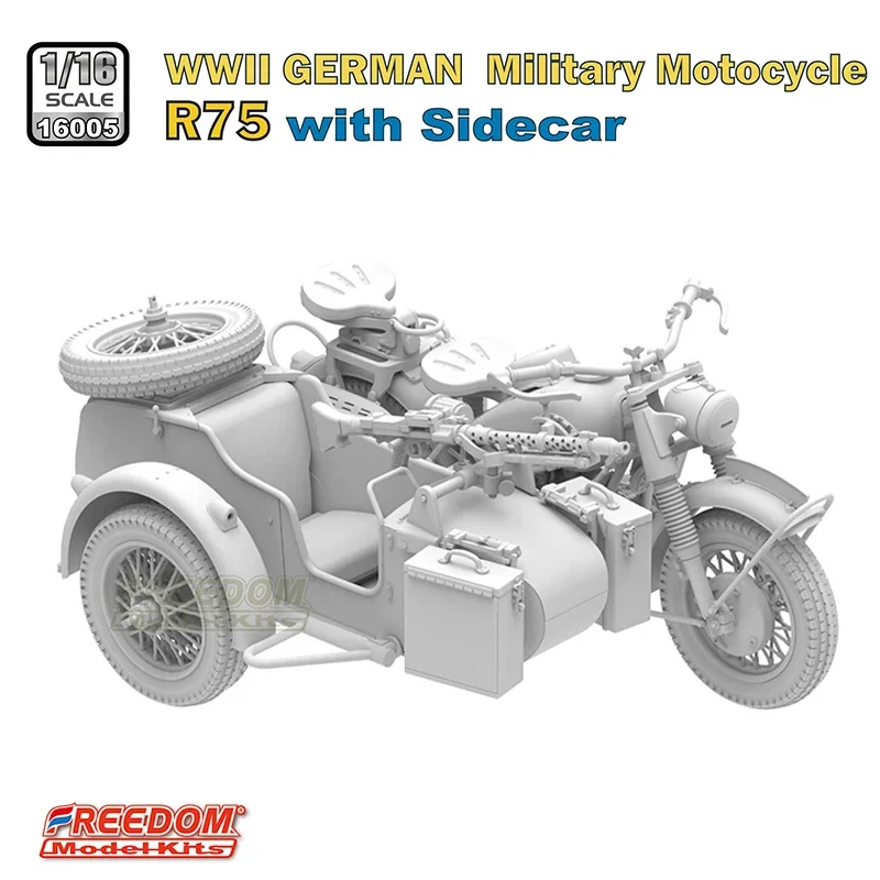 Kit modelo Freedom Assembly, motocicleta militar alemã, Segunda Guerra Mundial, 16005, 1:16