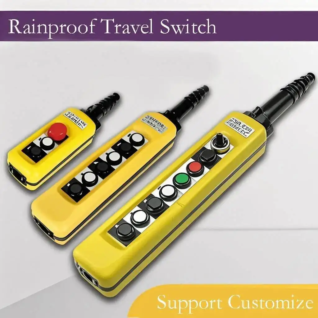 Rainproof Driving Switch Handheld Push Button Lifting Handle Controls Electric Hoist Up And Down Dual Speed