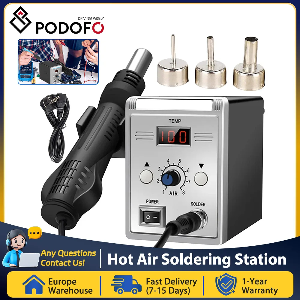 PodoNuremberg-Station de soudage à air chaud, odorà chaleur, 700W, sèche-cheveux pour souder, outil de réparation de soudage SMT