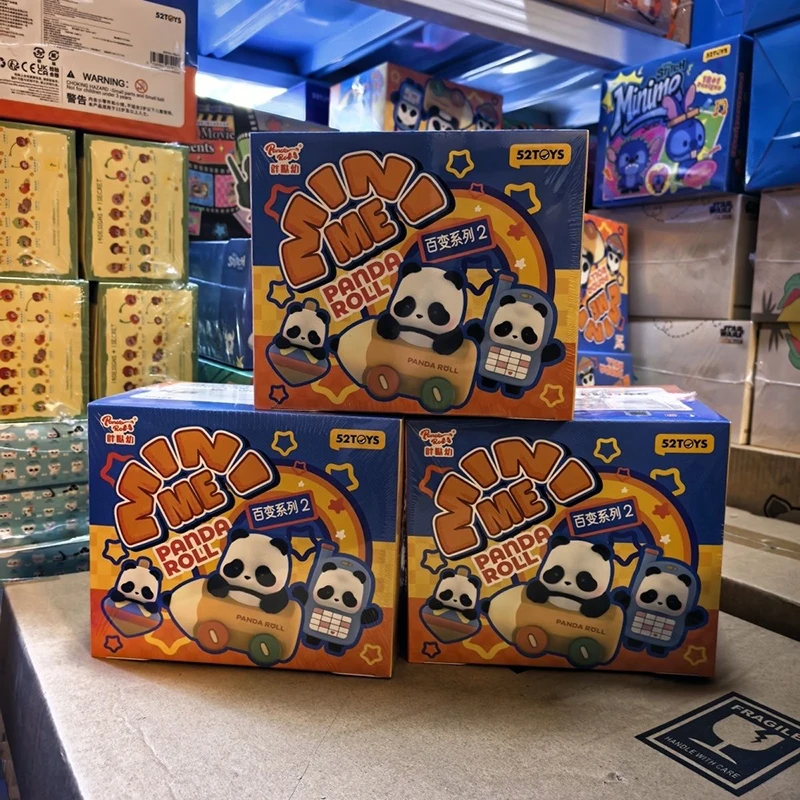 52Toys Panda Roll Minime Serie 2 Blind Box Sammlerstück Kunstfigur Desktop-Dekoration Trendiges Spielzeug Geschenke für Erwachsene Sammler