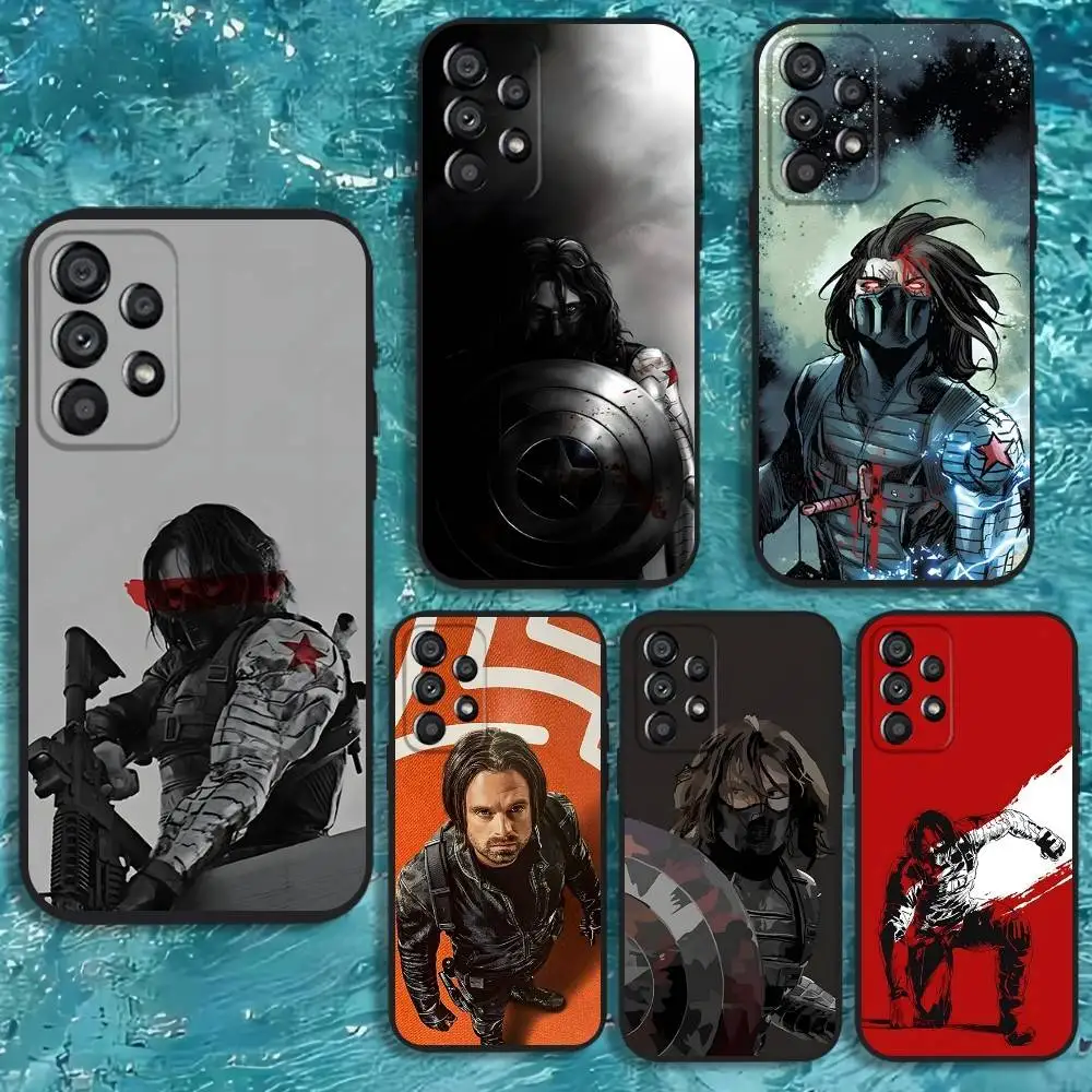 

B-Bucky Barnes Winter S-Soldier Phone Case For Samsung Galaxy A20,A21s,A22,A31,A32,A52,A53,A72,73,A80 Soft Black Cover