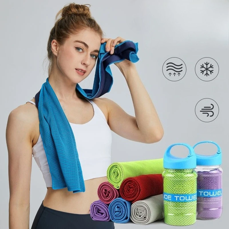 Ice Silk Cooling Towel Breathable Sweat Absorb Quick Dry Microfiber Cold Towel Sunstroke Prevention Gym Outdoor Sports Towel