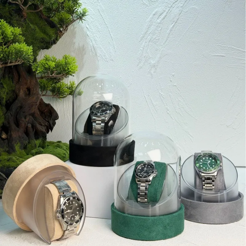 

Dustproof Watch Box Luxury Creativity Storage Boxes Jeweler Counter Dustproof Watches Case Transparent Glass Display Supplies