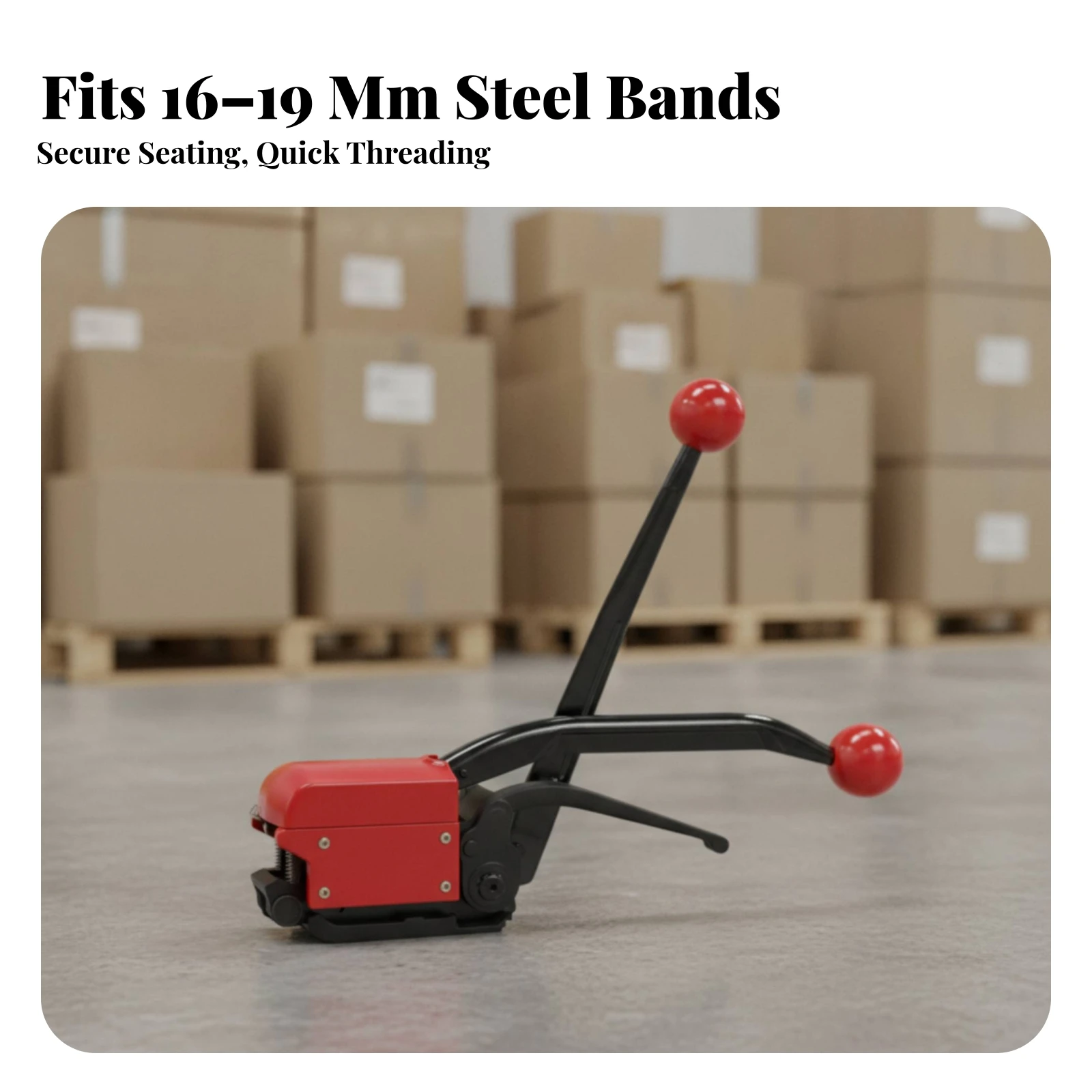 Sealless Strapping Tool Compact Steel Strapping Machine Banding Sealer Tool Easy to Operate Versatile for Packers, Packing Lines