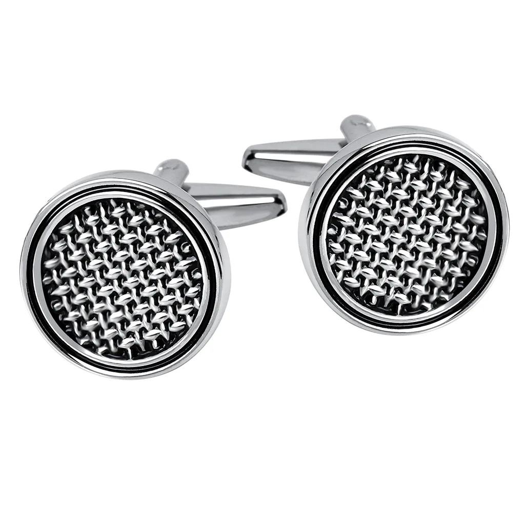 SAVOYSHI Men's Classic round Cufflinks High-Quality Copper French Shirt Cuff Buttons Business Gift Jewelry