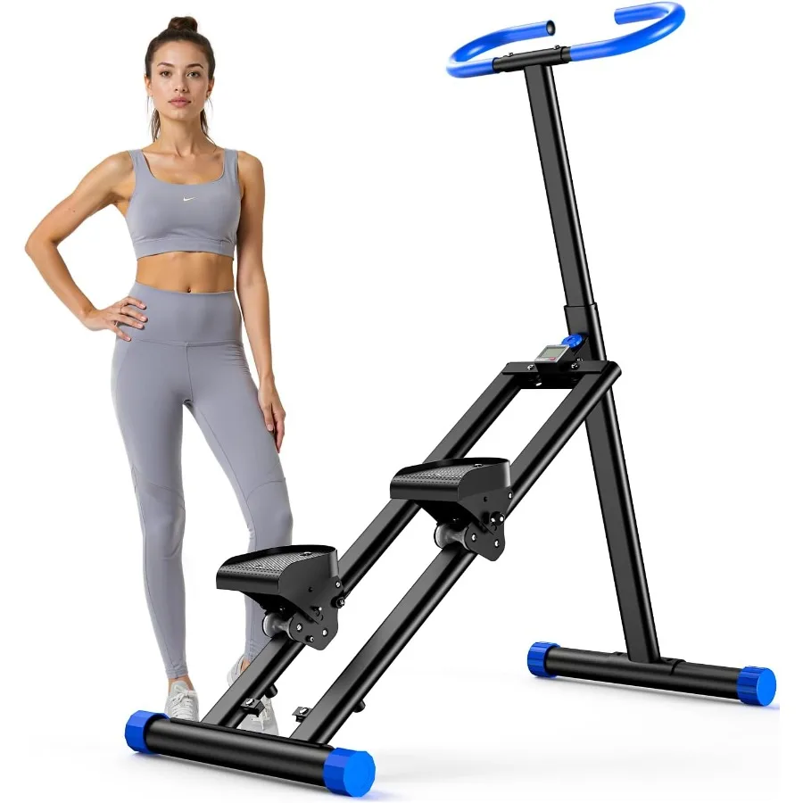 ماكينة تمرين متسلق عموديًا للمنزل مع إطار مثلث ثابت وشاشة LCD ناعمة وهادئة لكامل الجسم #1