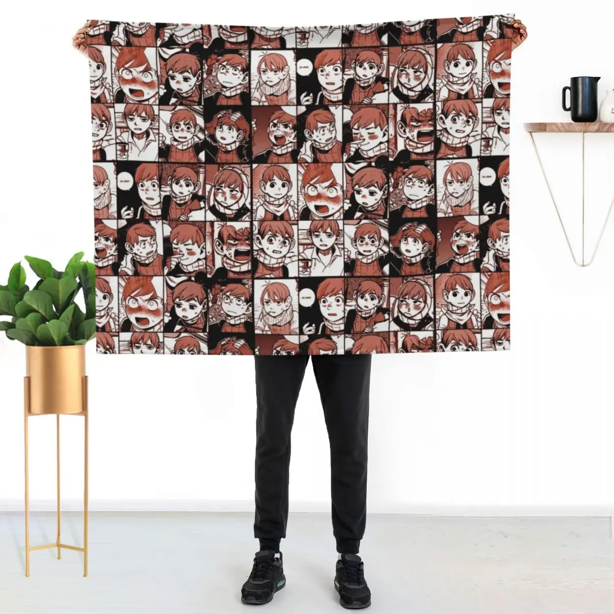 Chilchuck - Dungeon meshi Manga Panel collage Throw Blanket Decorative Sofas Shaggy anime Bed Fashionable Blankets