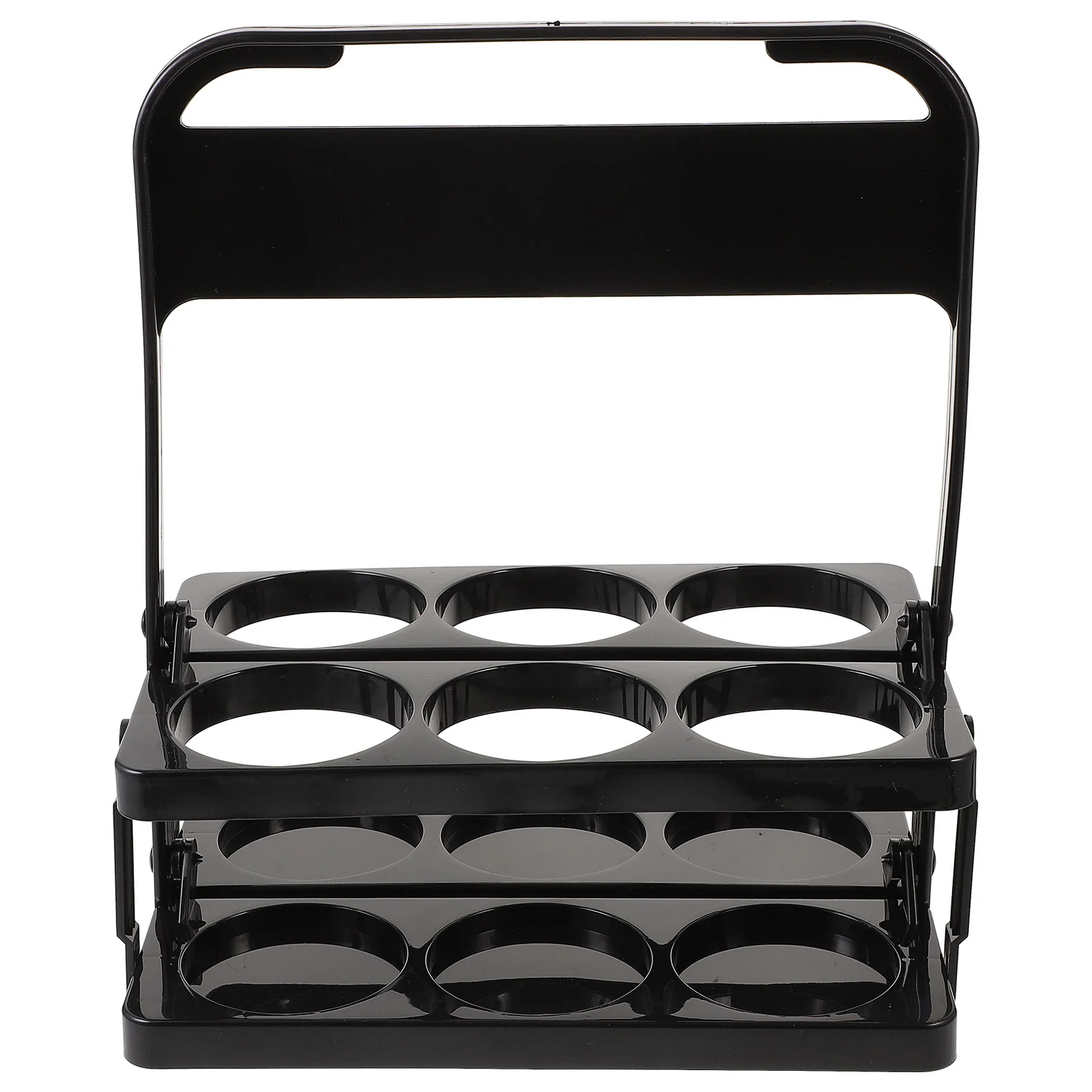 

Foosball Sports Bottle Cage Storage Holder Beverage Rack Water Drinks Carrier Black Freestanding Cup