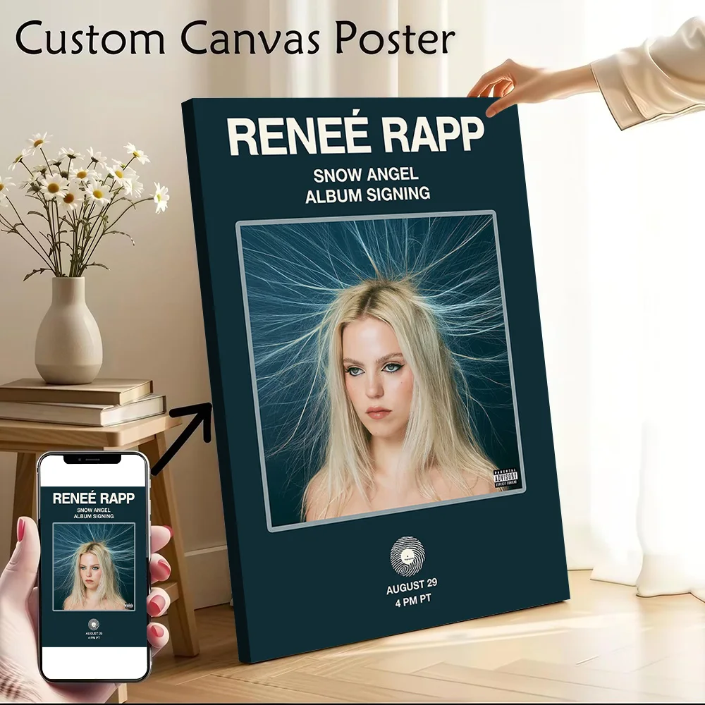 Renee Rapp Snow Angel Album Signing Printed Canvas Poster Personalized High Quality Wall Art Paintings for Bedroom Accessories