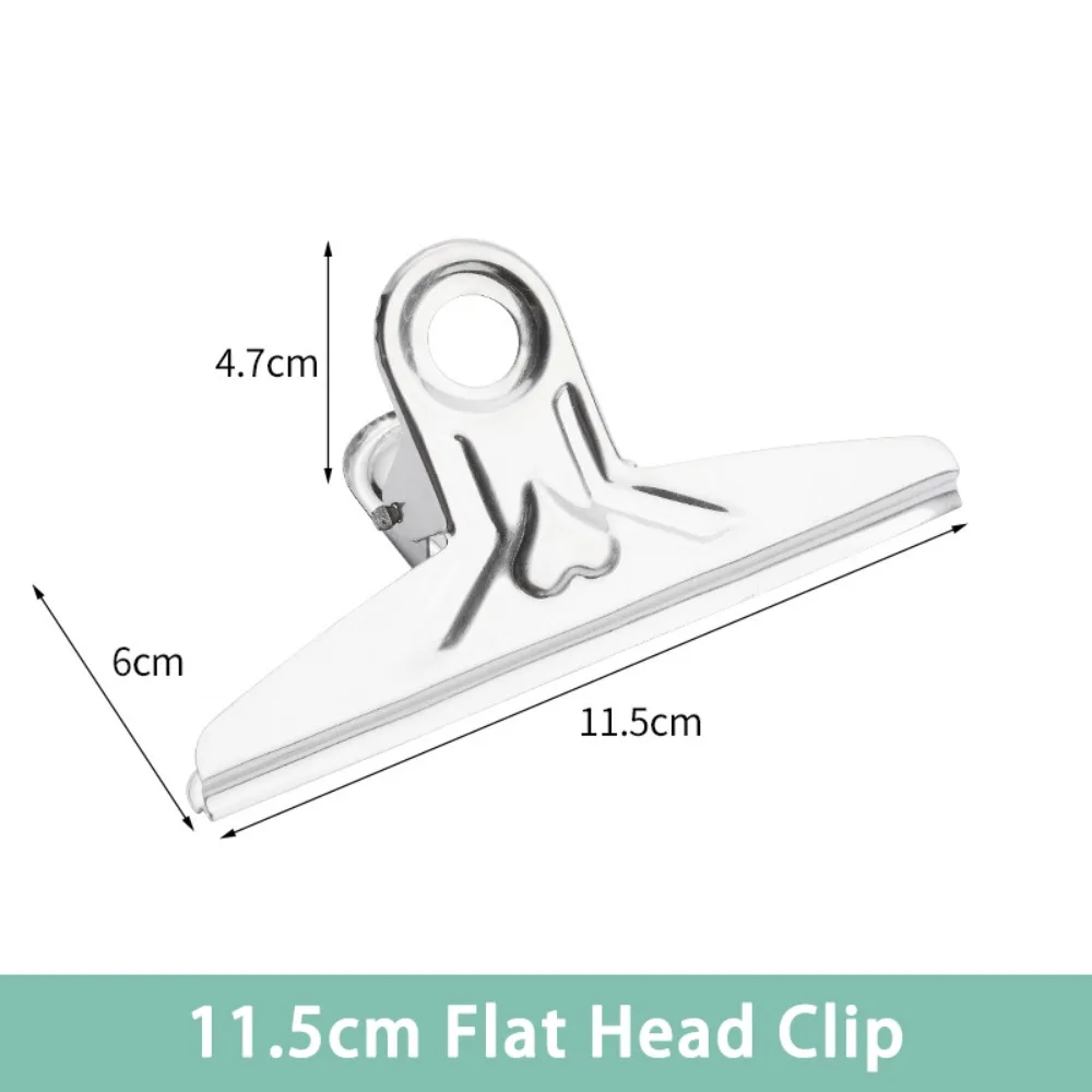 Simple Stainless Steel Metal Binder Clips Multi-size Round/Flat/Mountain Head Ticket Bill Clamp Paper Clips Home Office School